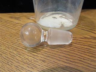 VTG LOT OF 4 GLASS BROWN & CLEAR MEDICINE BOTTLES